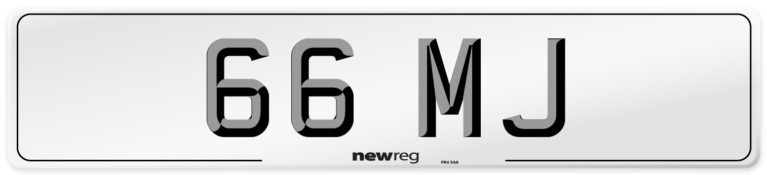 66 MJ Number Plate from New Reg